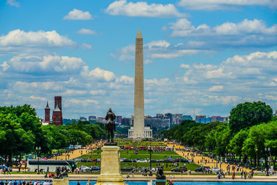 View of monument against cloudy sky