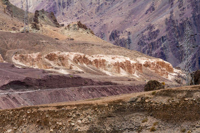 Rock formations on land