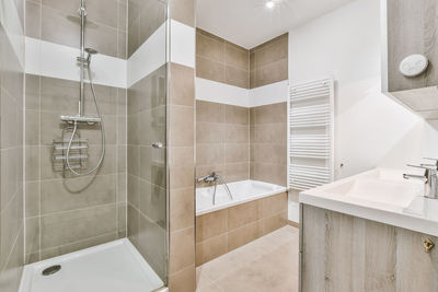 Interior of modern bathroom at home