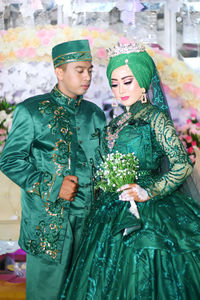 Couple during wedding ceremony