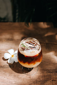 Close-up of drink on table