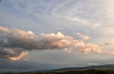 Low angle view of sky over land