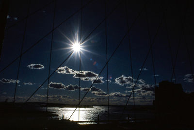 Scenic view of illuminated sun