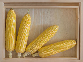 Close-up of bananas on table