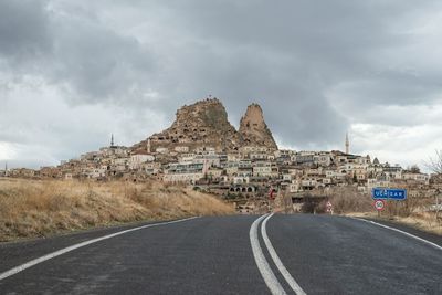 Road passing through mountain