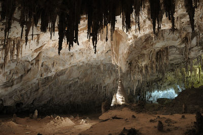 Rock formations in cave