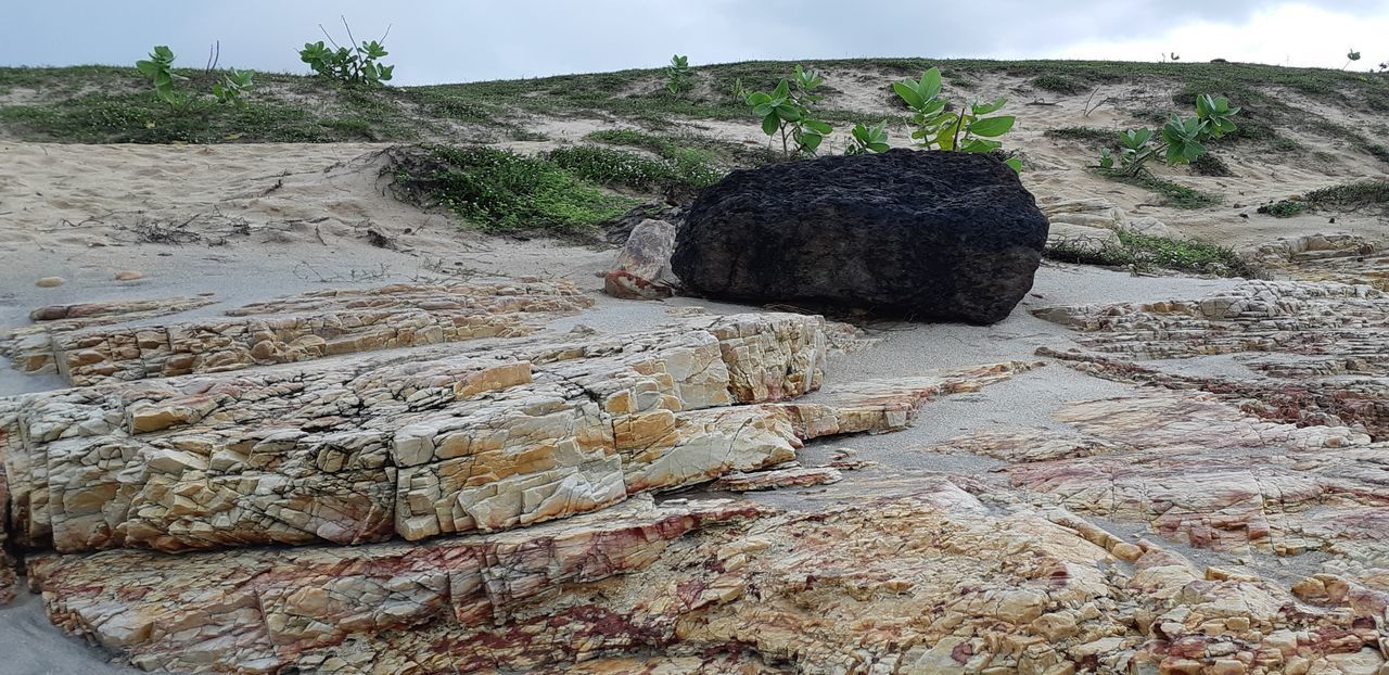 SCENIC VIEW OF ROCK FORMATION ON LAND AGAINST SKY