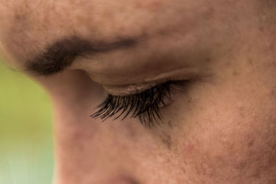 Cropped image of thoughtful woman