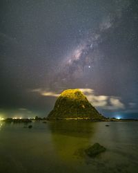 Scenic view of star field against sky at night