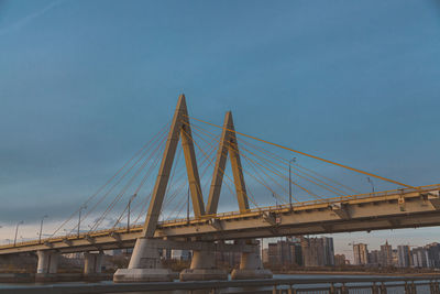 Low angle view of bridge against sky