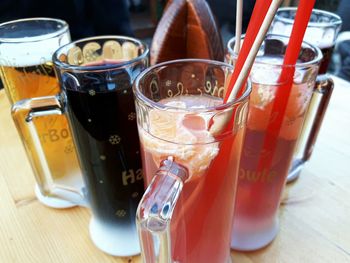 Close-up of drink on table