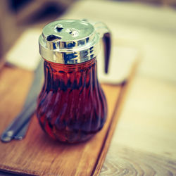 Close-up of drink on table