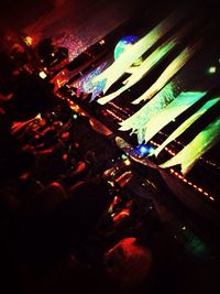 View of trees at night