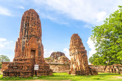 Old temple against sky