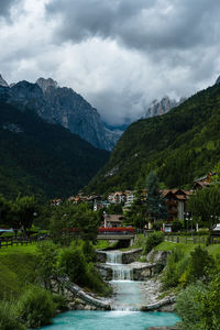 River passing through town