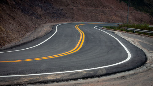 Aerial view of vehicles on road