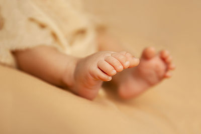 Close-up of baby feet