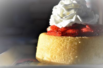 Close-up of dessert in plate