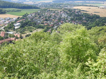 High angle view of townscape