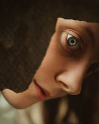 Close-up portrait of young woman