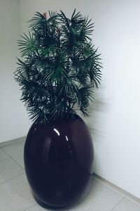 Close-up of christmas tree on table at home