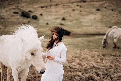 Horse standing in a field