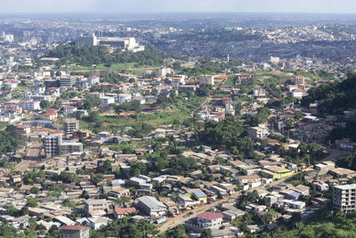 Aerial view of yaounde city