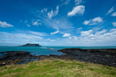 Scenic view of sea against sky