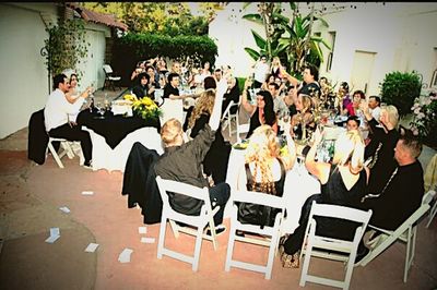 Group of people on table