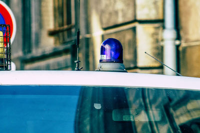 Close-up of car window