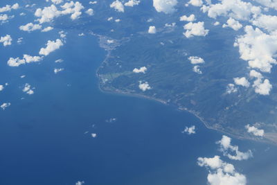 Low angle view of sea against sky