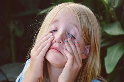 Close-up portrait of girl