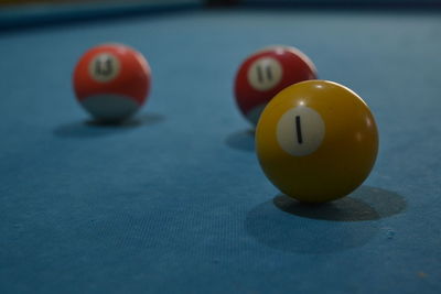 Close-up of ball on table