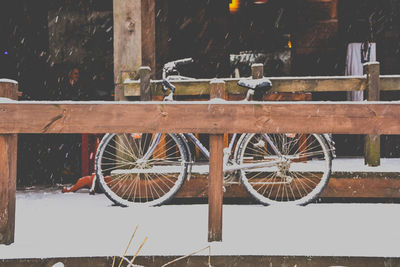 Bicycle in snowy weather