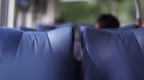 Empty seats in vehicle in bus