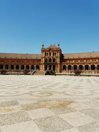 View of historical building against blue sky