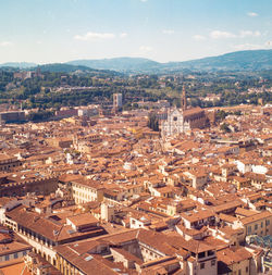 High angle view of cityscape