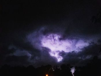 Low angle view of dramatic sky