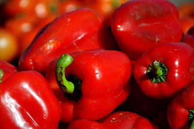 Close-up of red bell peppers