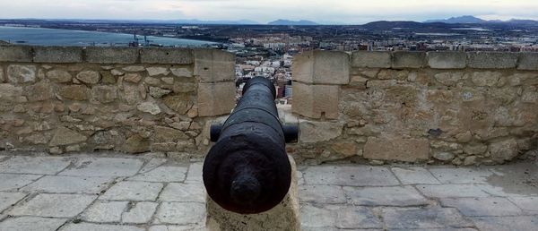 Close-up of fort against sky