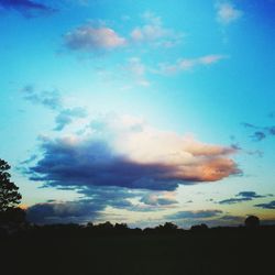 Scenic view of landscape against cloudy sky