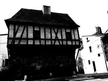 Low angle view of old building against sky