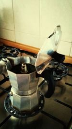 Side view of young woman