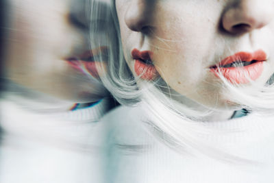 Close-up portrait of young woman