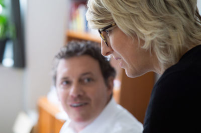 Close-up portrait of young woman