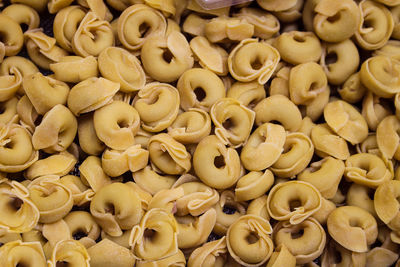 Full frames shot of tortellini