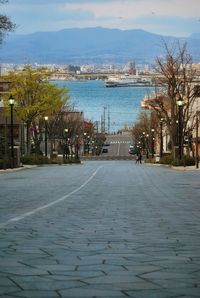 Street towards sea in japan