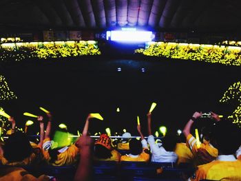 Group of people at music concert