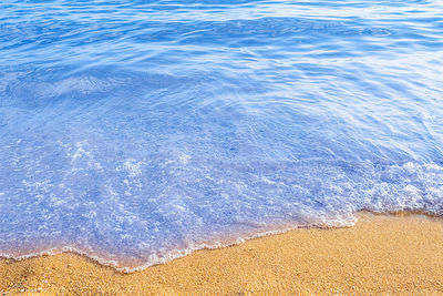 High angle view of beach