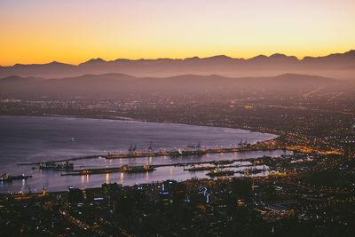 City at sunset